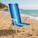 Set x2 Silla reclinable 4 posiciones aluminio AZUL