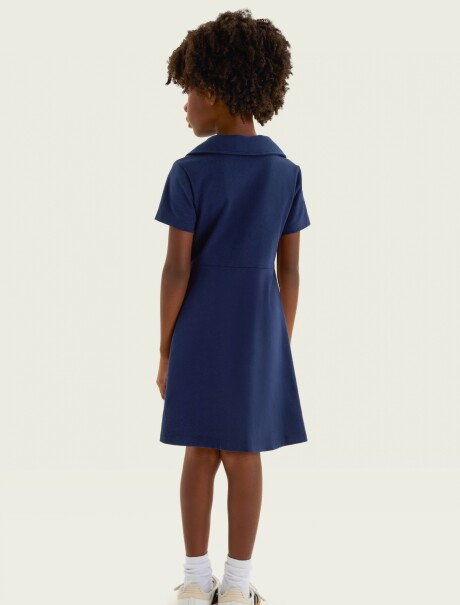 VESTIDO POLO DE ALGODÓN AZUL