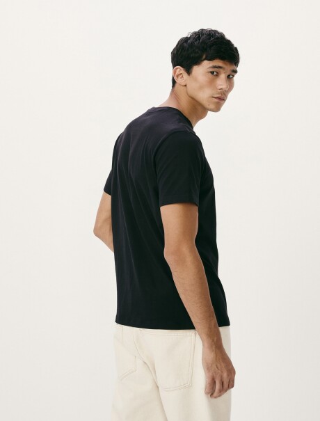 CAMISETA MANGA CORTA CON ESTAMPA NEGRO
