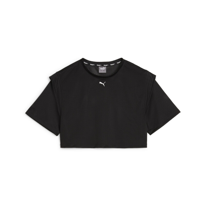 Puma Fit Move Mesh Crop Tee - Mujer Black