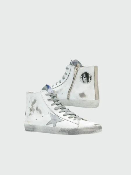Golden Goose-Botines de cuero, Francy Classic Blanco