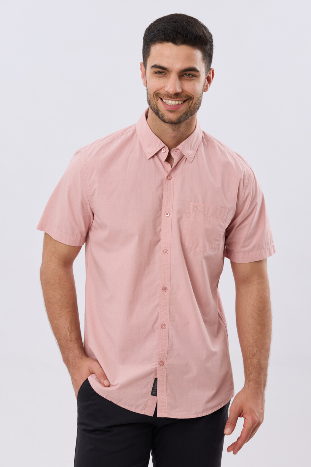 CAMISA LISA DE ALGODÓN Rosa