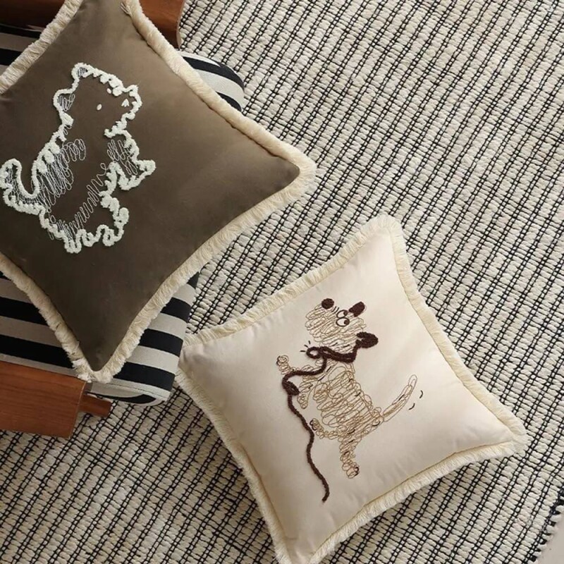 Funda de almahadón perro 45x45cm Funda de almahadón perro 45x45cm
