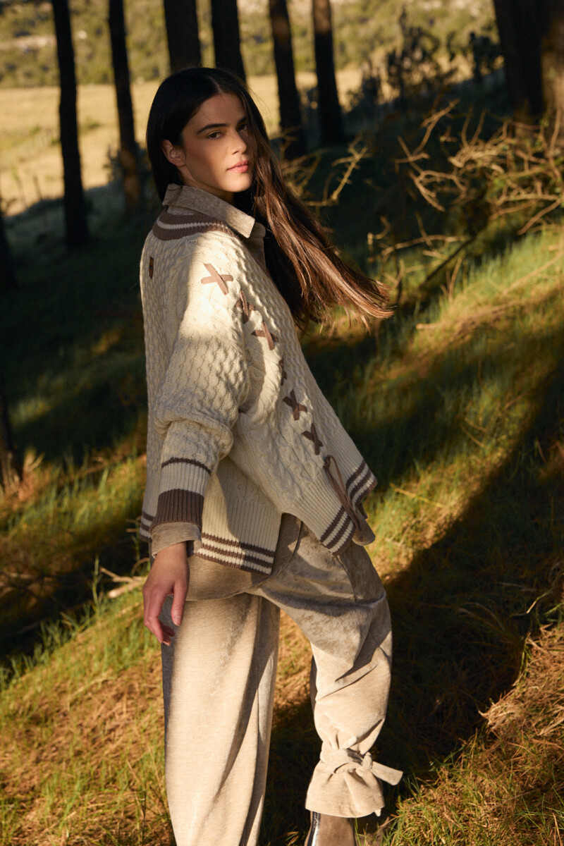 Sweater Preppy Crudo/Vison