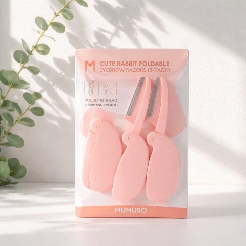 CUTE RABBIT NAVAJAS PARA CEJAS PLEGABLES (PACK DE 3) CUTE RABBIT NAVAJAS PARA CEJAS PLEGABLES (PACK DE 3)