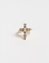 Anillos Medianos y Grandes Religioso Anillo Cruz Con Perla - Dorado