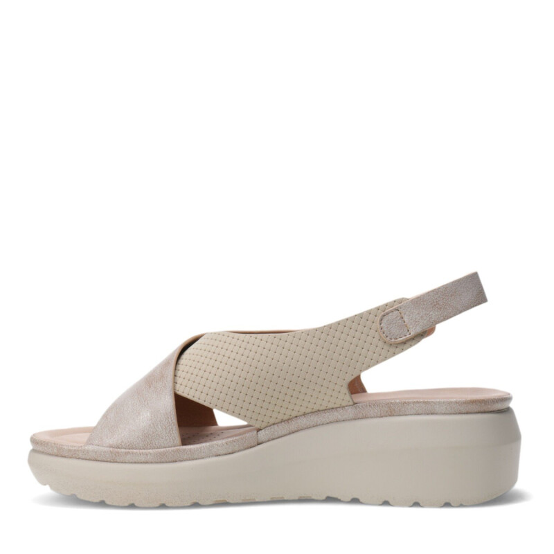 Sandalias de Mujer Lady Confort CAZENAC con tiras cruzadas Beige