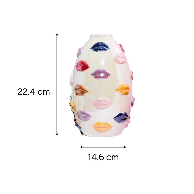 Florero de cerámica Besos Florero de cerámica Besos