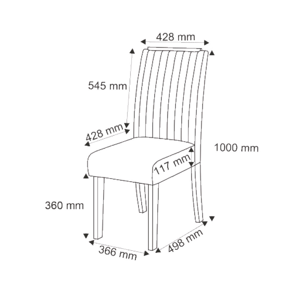 SILLA GRECIA CEDRO (RT) COLOR MASCAVO (40166) Silla Grecia Cedro (rt) Color Mascavo (40166)