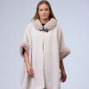 Ruana Capucha Faux Fur BEIGE