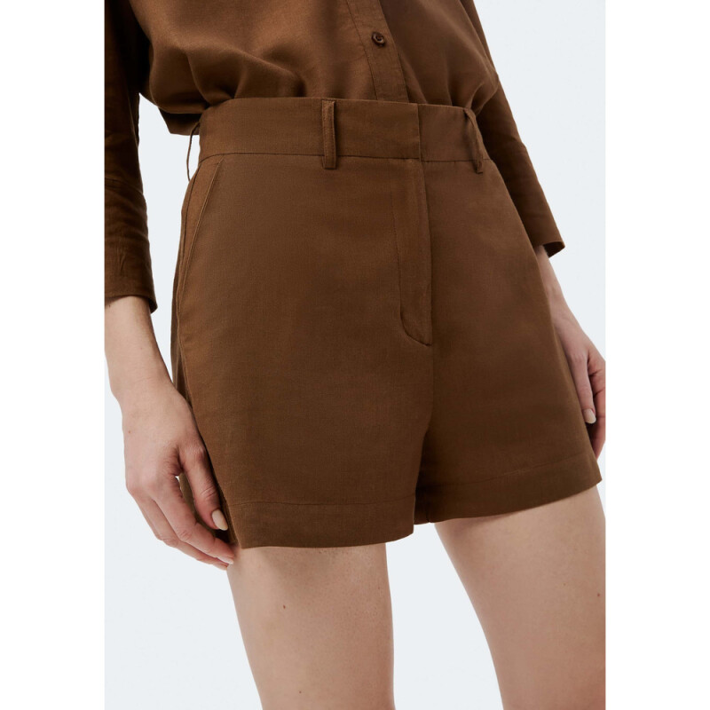 SHORTS FEM MARROM ESCURO