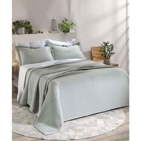 Juego Colcha y Funda Dohler Queen 100% Microfibra Gris