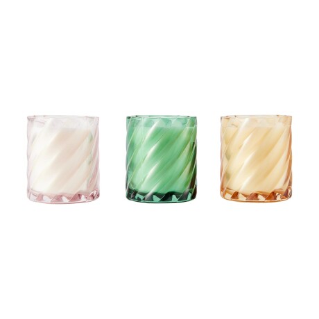SET 3 VELAS 43273942 MULTICOLOR VIDRIO 43273942