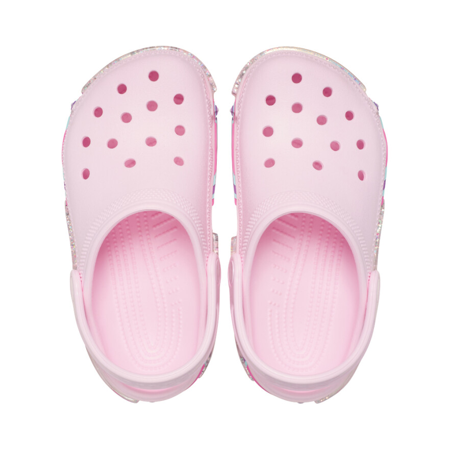 Crocs Classic Star Sparkle Shkr Clog K - Niños más de 5 años Pink Milk