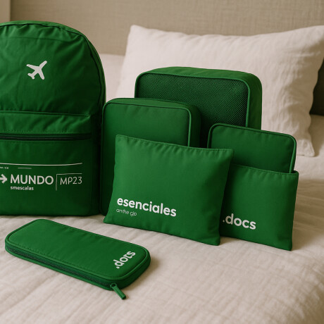 Set de 6 fundas para organizar equipaje Verde