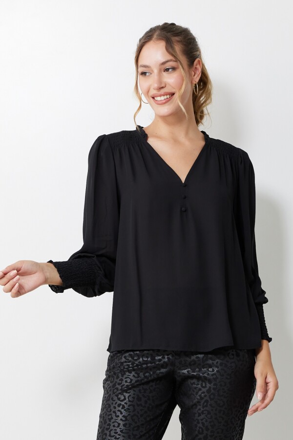 Blusa Frunces NEGRO