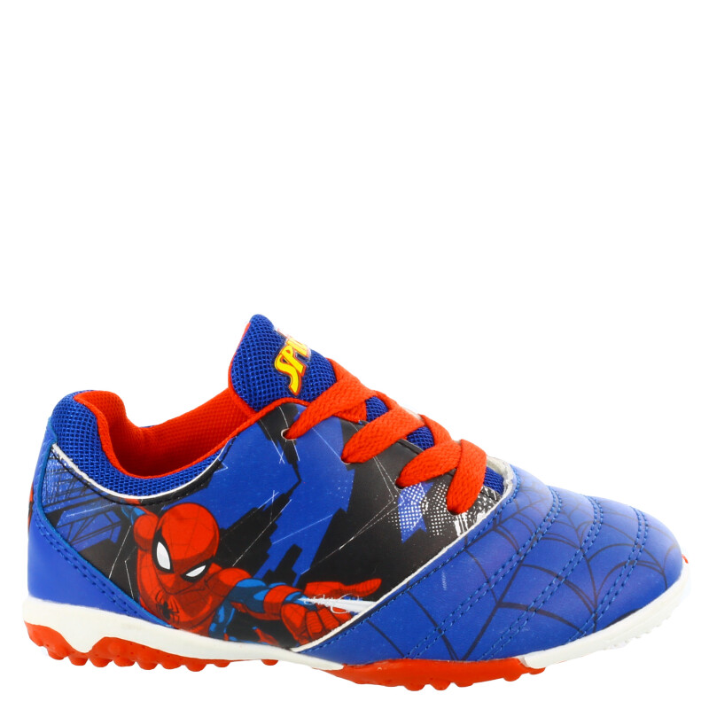 Championes de Fútbol 5 Infantiles Marvel Spiderman Azul - Negro - Rojo