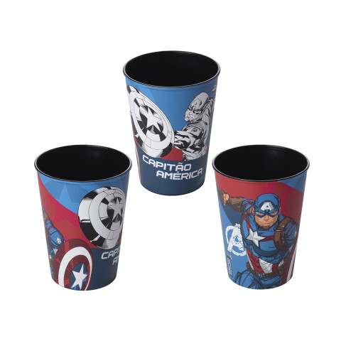 Vaso Plástico 320 ml Capitan América Diseño Surtido U