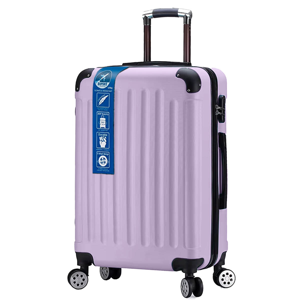 Valija Rígida 24'' Resistente Impermeable 4 Ruedas - Violeta 