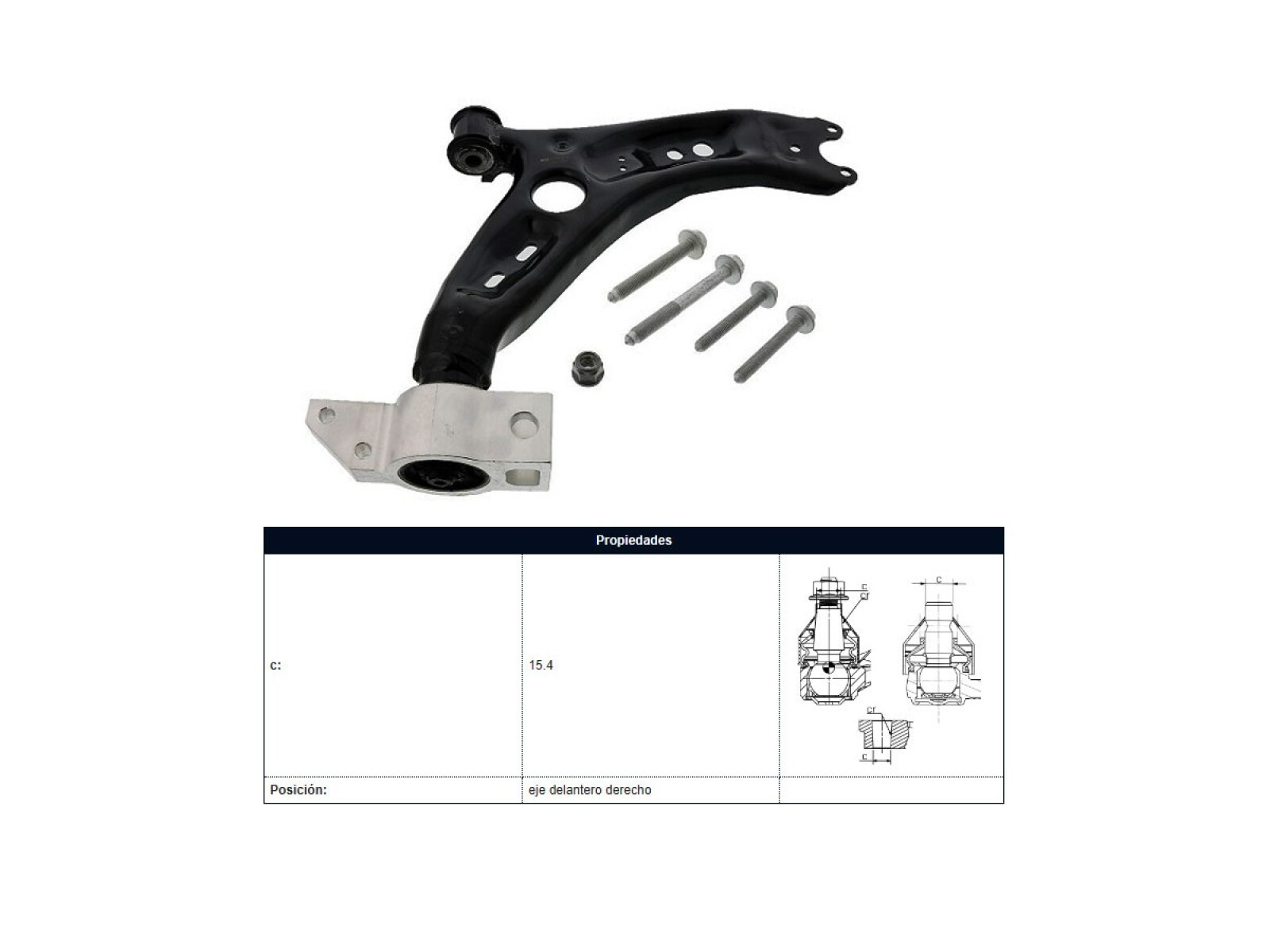 Parilla De Suspension Delantera Audi A3, Volks Vento 03-12 Der 
