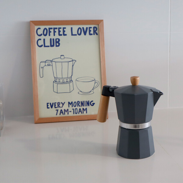 Cafetera Italiana Gris