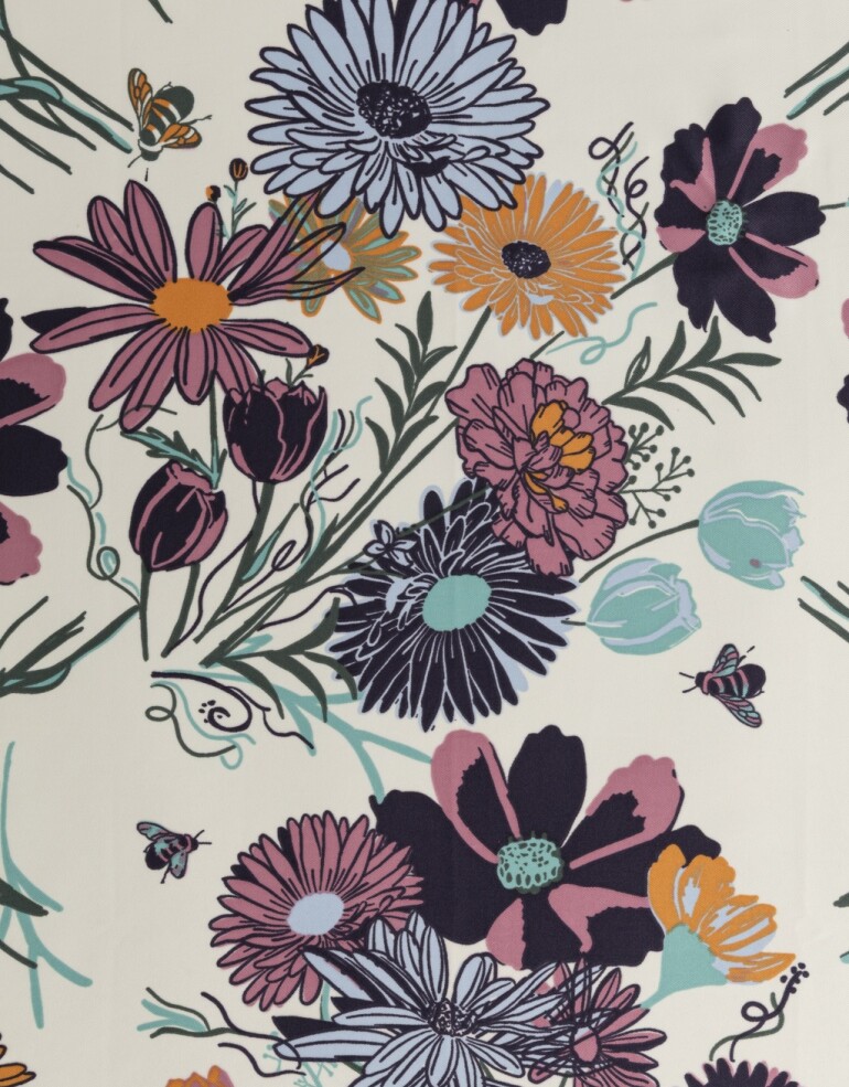 Pañuelos Raso Flores Pañuelo De Material Reciclado - Combinacion Multicolor