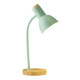 Lampara De Escritorio Portatil Nordica Con Madera Vintage Verde