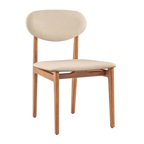 SILLA DE COMEDOR MADERA-Y-POLIESTER MARRON GIULIA