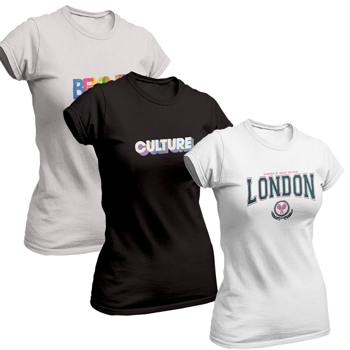 Set X3 Remera Mujer Expert Manga Corta Algodón - Multicolor 