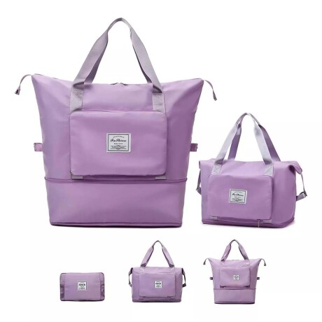 Bolso de Viaje p/Mano Valija Expansible Plegable Impermeable Lila