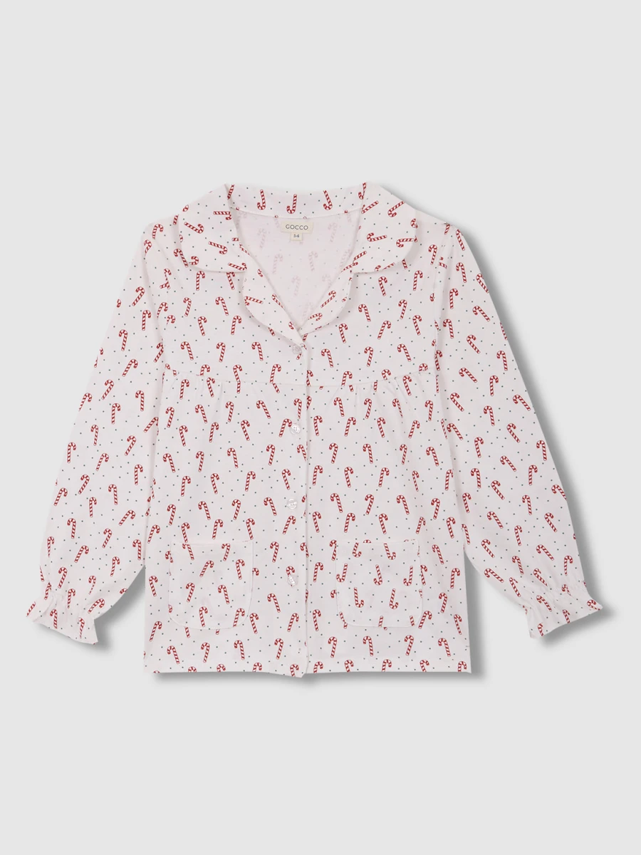 Pijama Estampado Elefantitos Blanco Roto