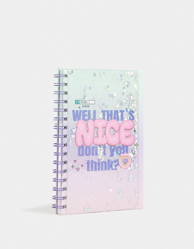 Anotadores Cuadernos y Memos Glitter Cuaderno A5 Con Tapa De Pvc Con Glitter Movible - Combinacion Multicolor