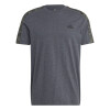 Remera Adidas Essentials Tres Tiras de Hombre - IC9344 Gris Oscuro-negro
