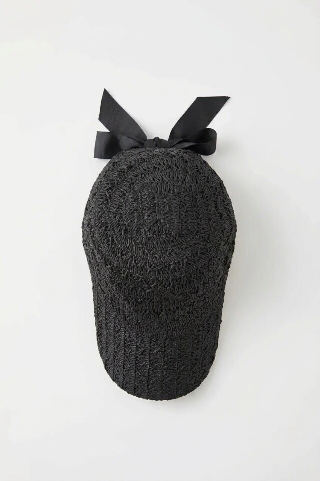Cap rafia negro