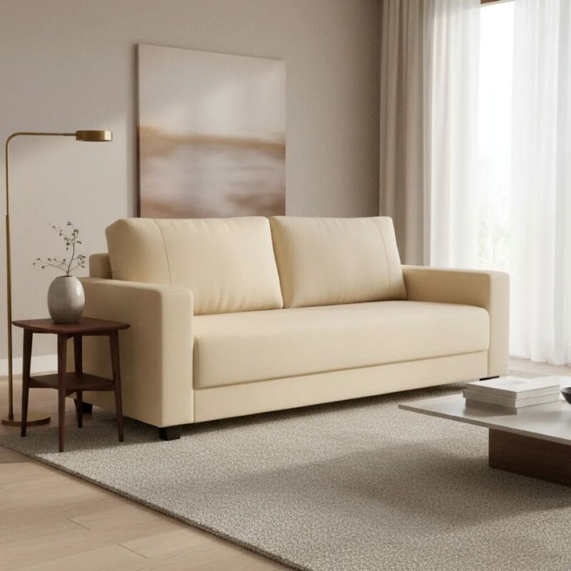 SOFA 3 CUERPOS - TELA PET FRIENDLY BEIGE SOFA 3 CUERPOS - TELA PET FRIENDLY BEIGE