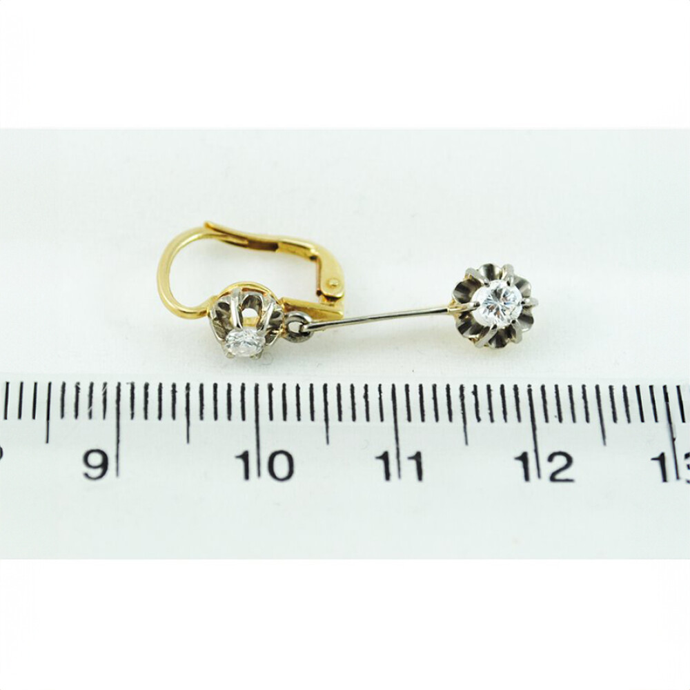 Caravanas Oro 18K Y Brillantes Caravanas Oro 18K Y Brillantes