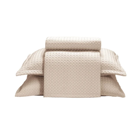 Juego Colcha y Funda Dohler Provenza 2 Plazas 100% Microfibra BEIGE
