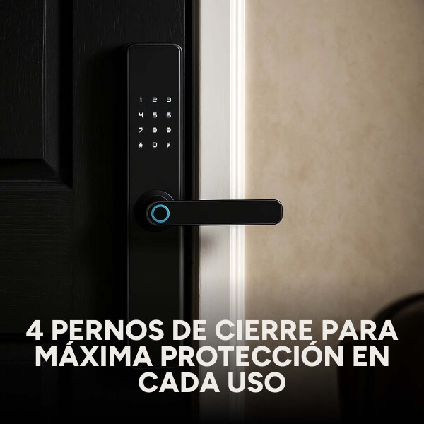 Cerradura Inteligente Biométrica Tuya Smart Electronica Wifi Color Negro