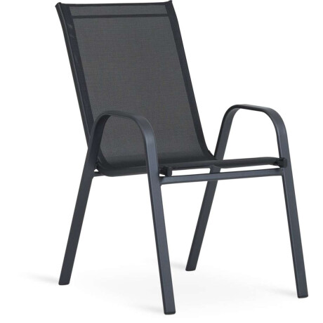 Silla Apilable Leknes Negro
