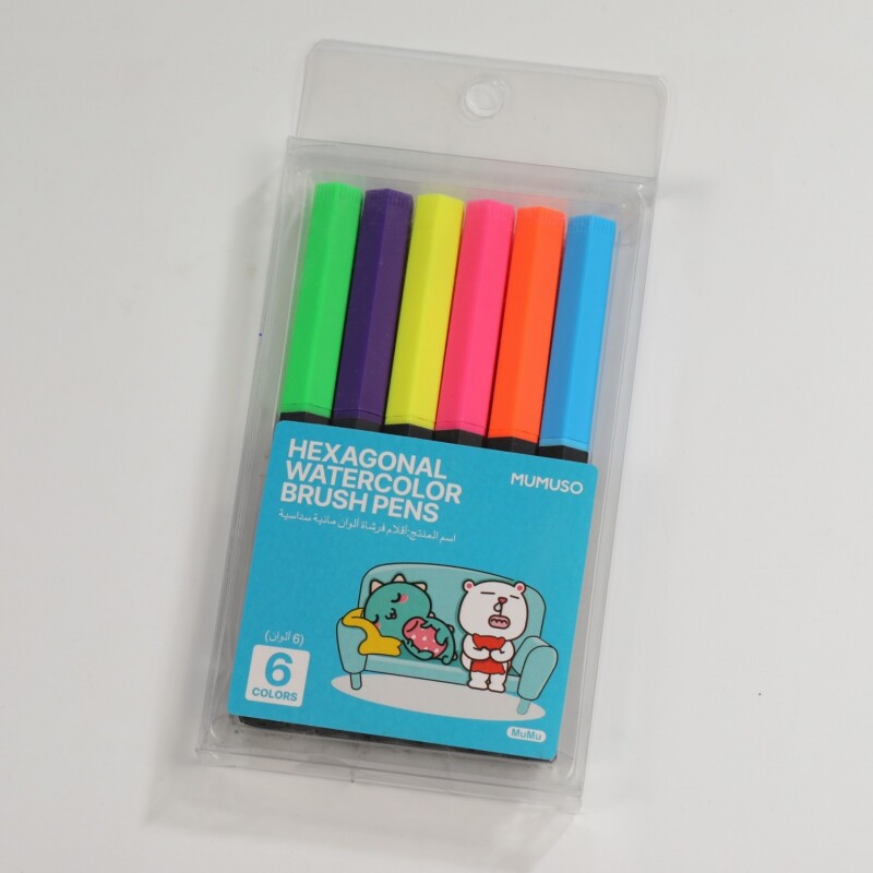 PINCEL ACUARELA HEXAGONAL (6 COLORES) PINCEL ACUARELA HEXAGONAL (6 COLORES)