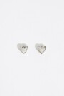 PENDIENTES CORAZÓN CRISTAL Plata