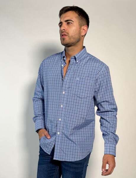 Camisa a cuadros Morfeo Celeste