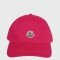 Moncler -Gorro con visera de algodón Rojo