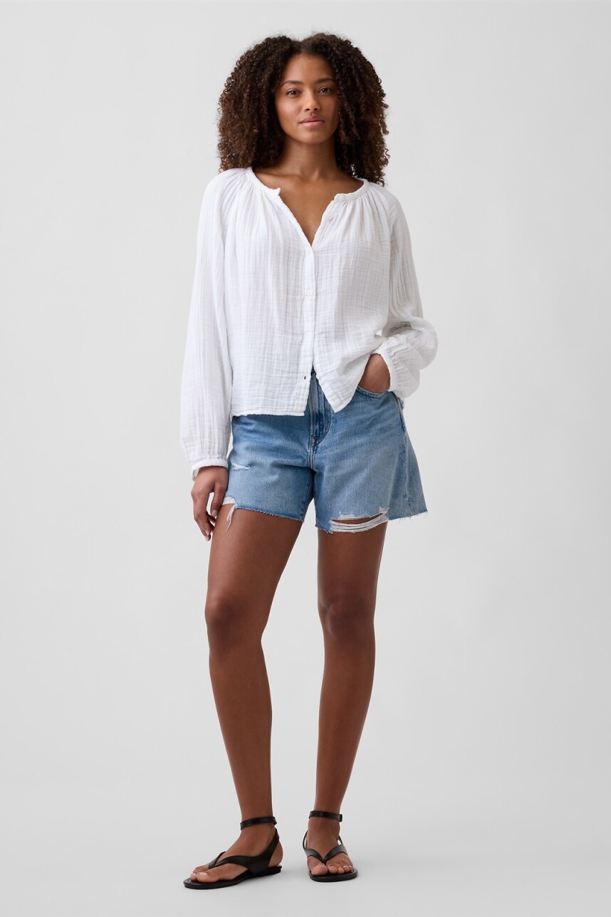 Camisa Muselina Mujer Optic White