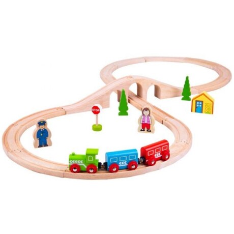 Juego Pista de tren en forma de ocho 25 piezas Juego Pista de tren en forma de ocho 25 piezas