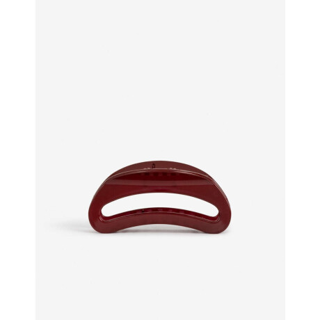 Broche De Acrílico Curvo Rojo Burdeaux