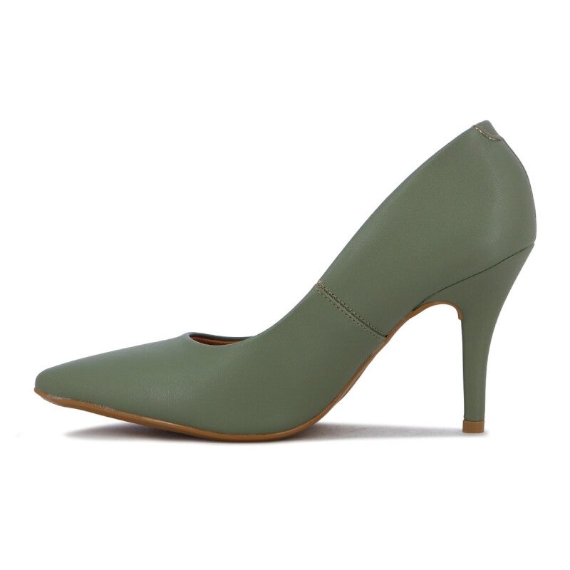 Vizzano Zapato Clasico Dama Punta Fina Taco Alto Lxv Verde
