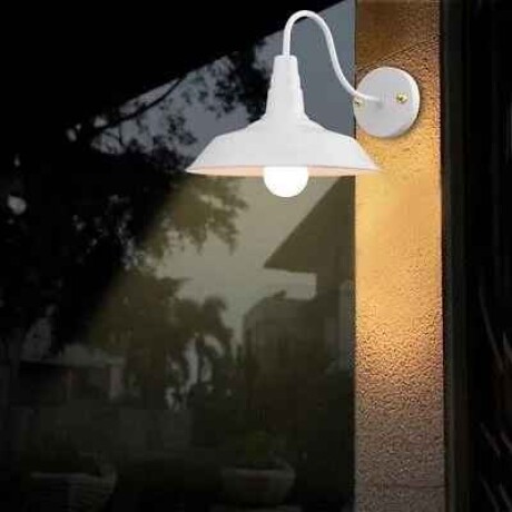 Lampara Farol Campana De Pared Vintage Retro Blanco