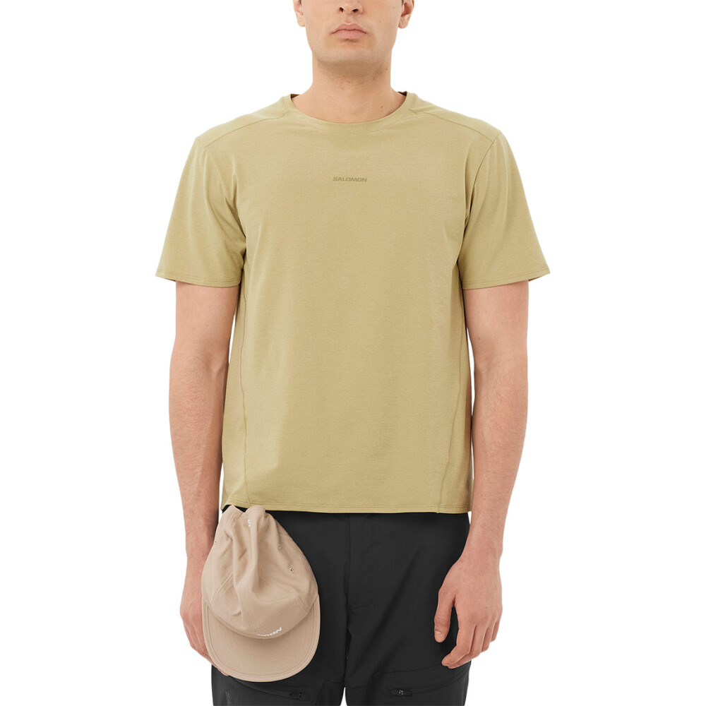 Salomon Remera manga corta Trackline SS tee M para Hombre - Verde Verde