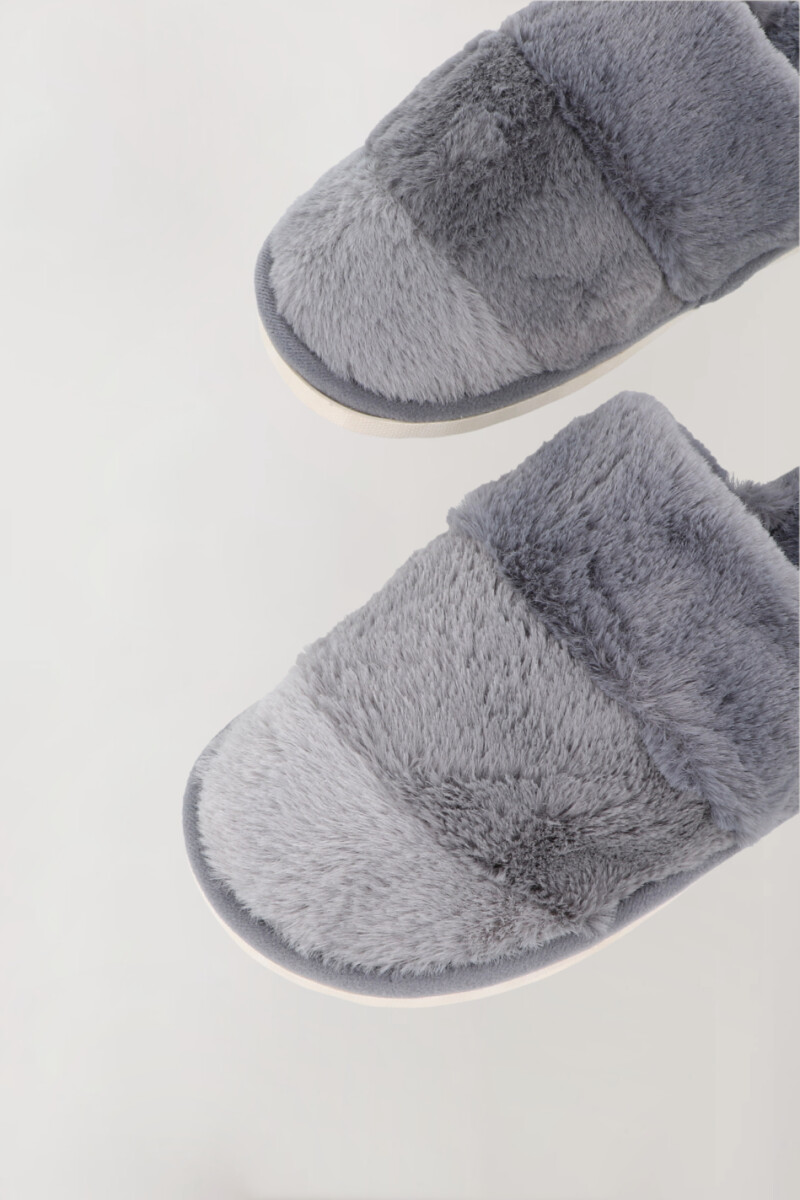 Pantufla stripes Gris melange